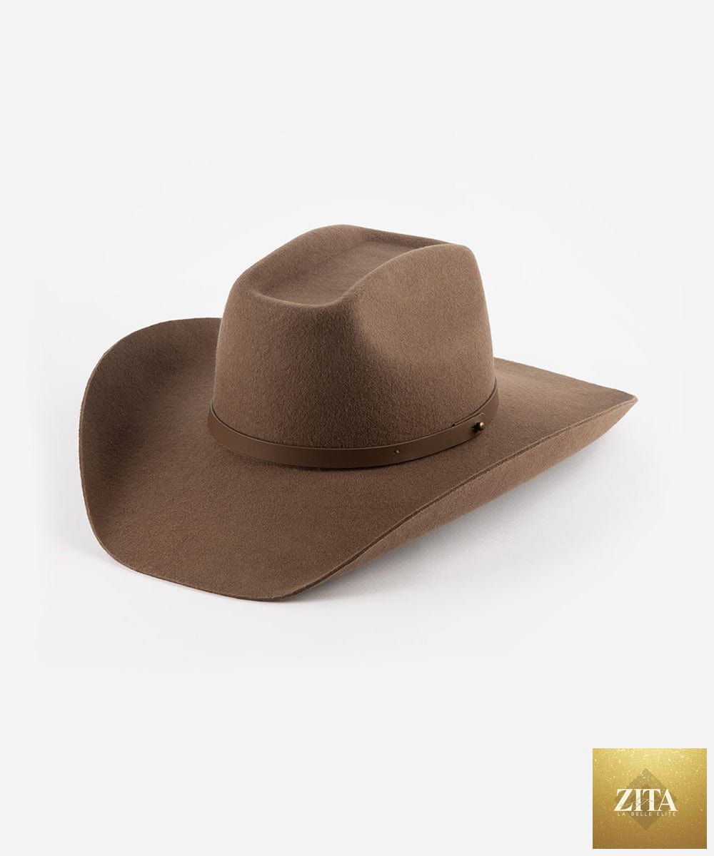 GIGI PIP Shane cowboy hat made of felt, featuring a wide brim and classic Western style.