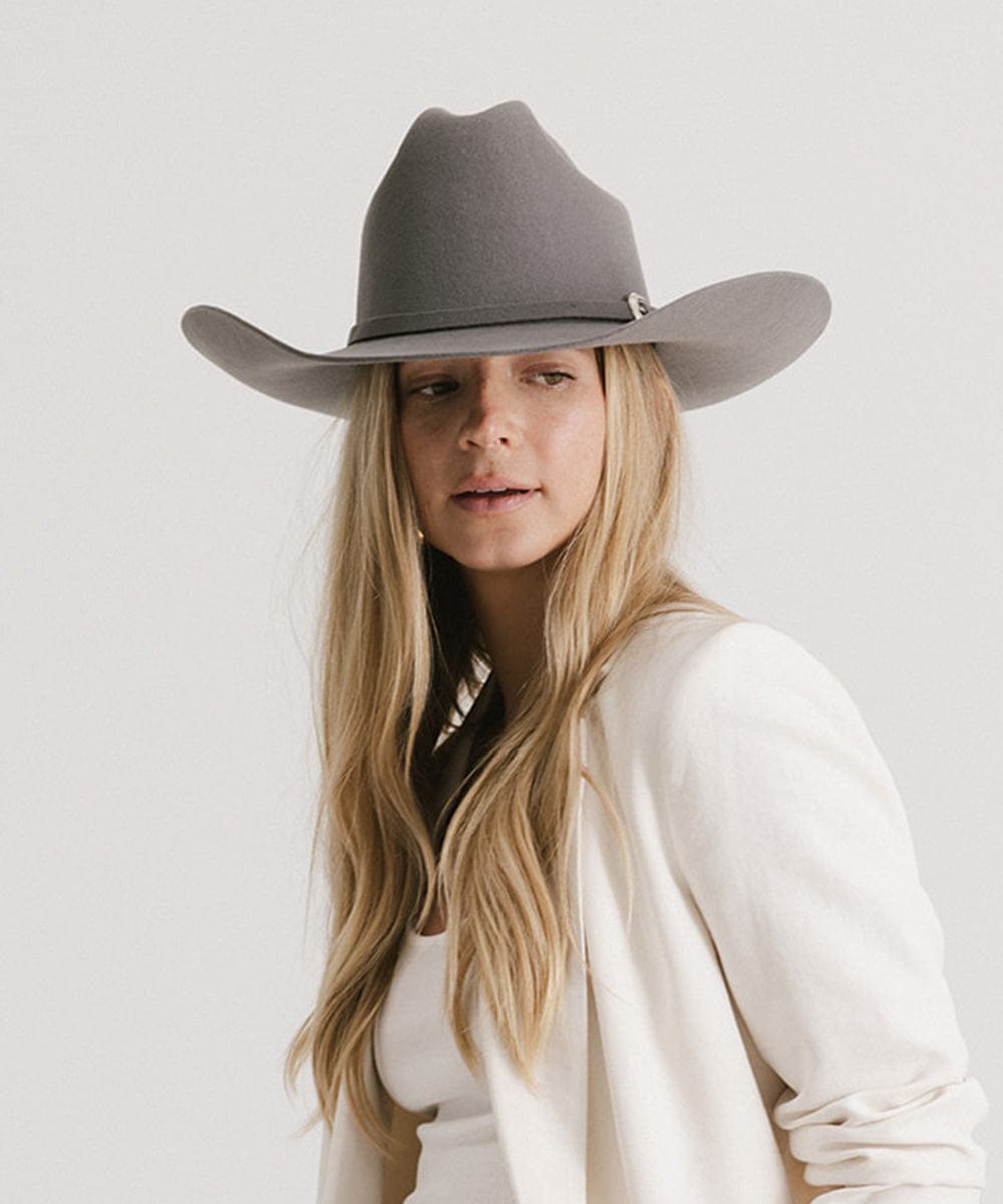 GIGI PIP Teddy Cattleman cowboy hat made of felt, featuring a classic Western style with a wide brim and decorative band.