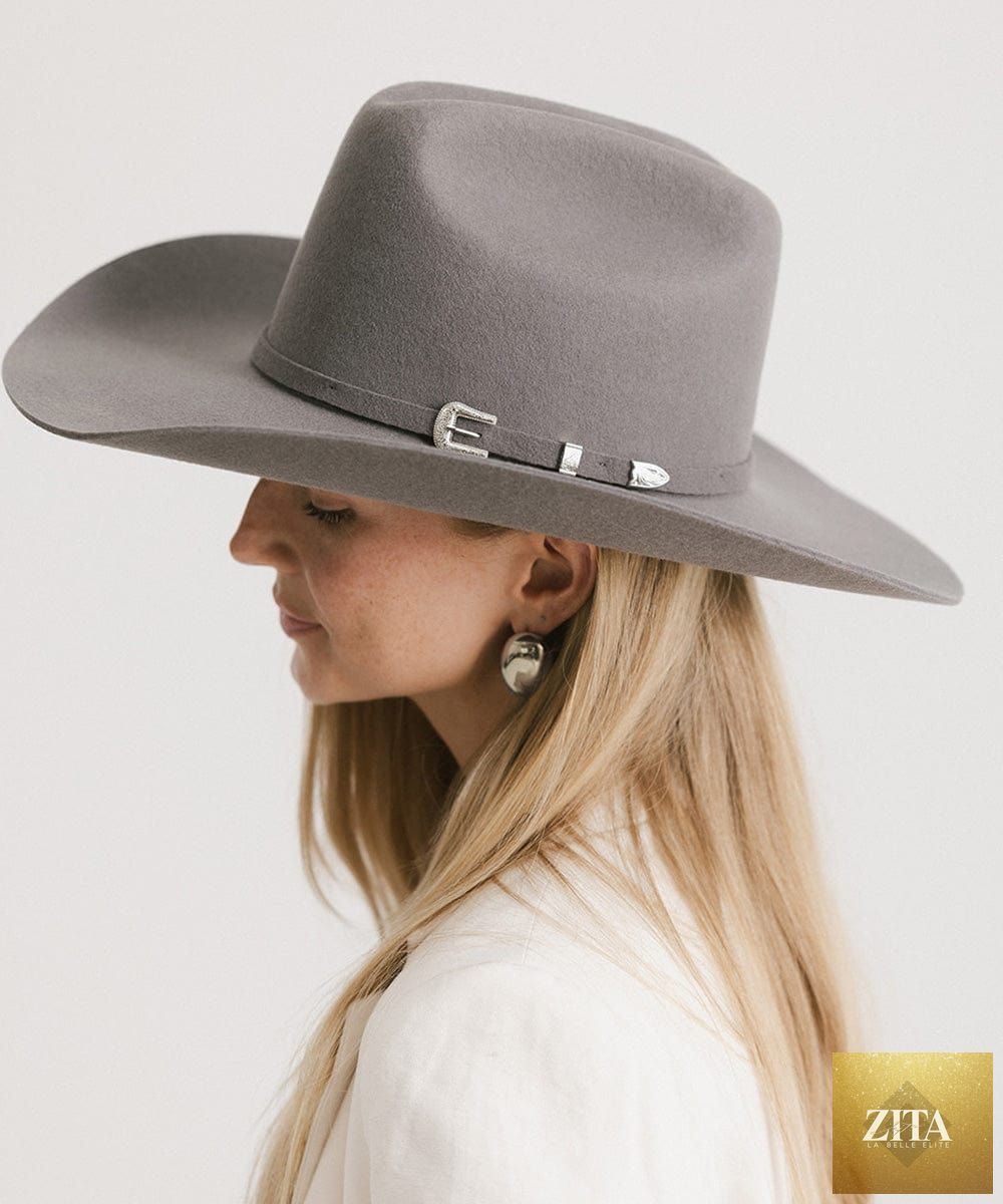 GIGI PIP Teddy Cattleman cowboy hat made of felt, featuring a wide brim and classic Western style.