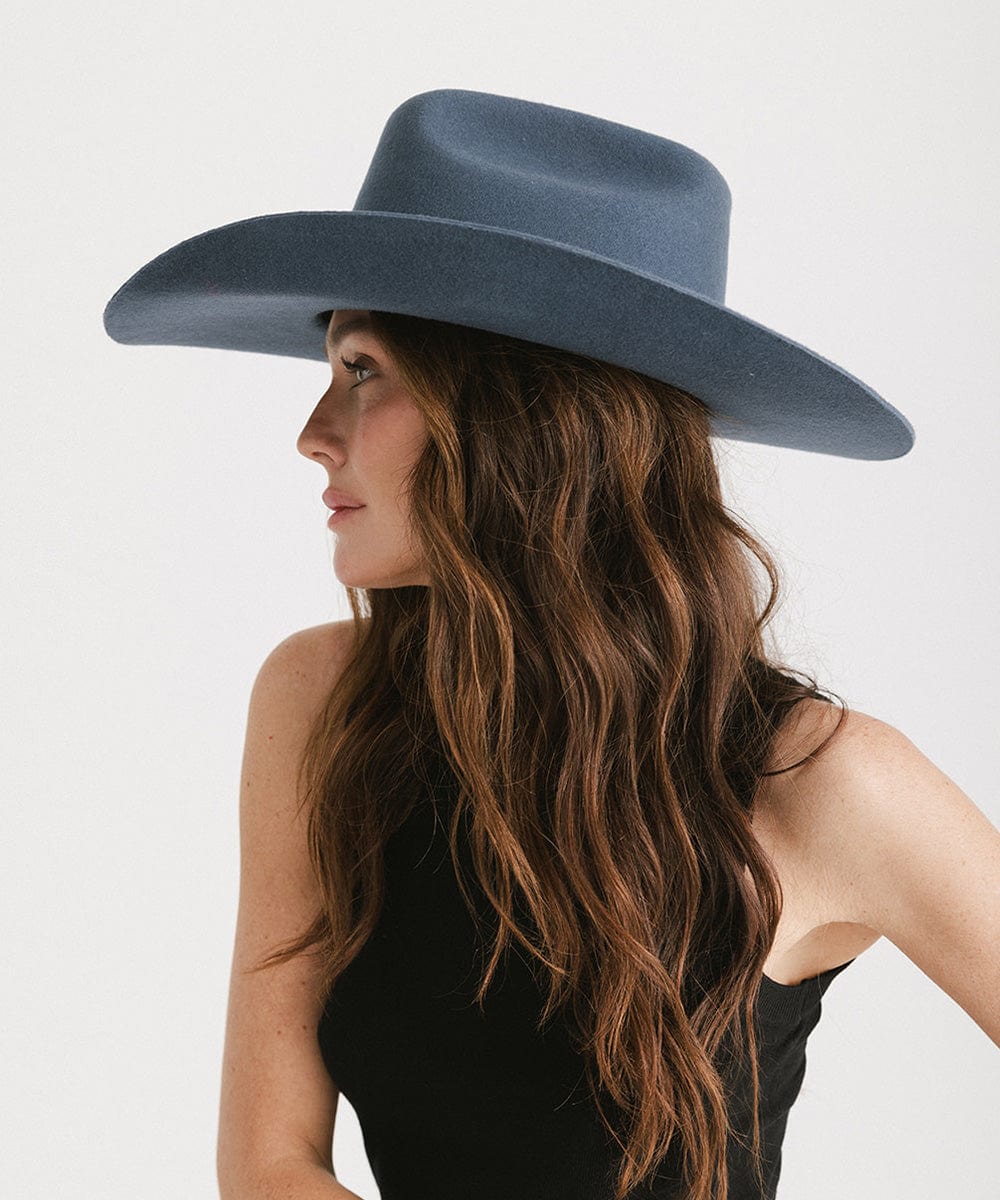 GIGI PIP Teddy Cattleman cowboy hat made of felt with a wide brim and classic Western style.