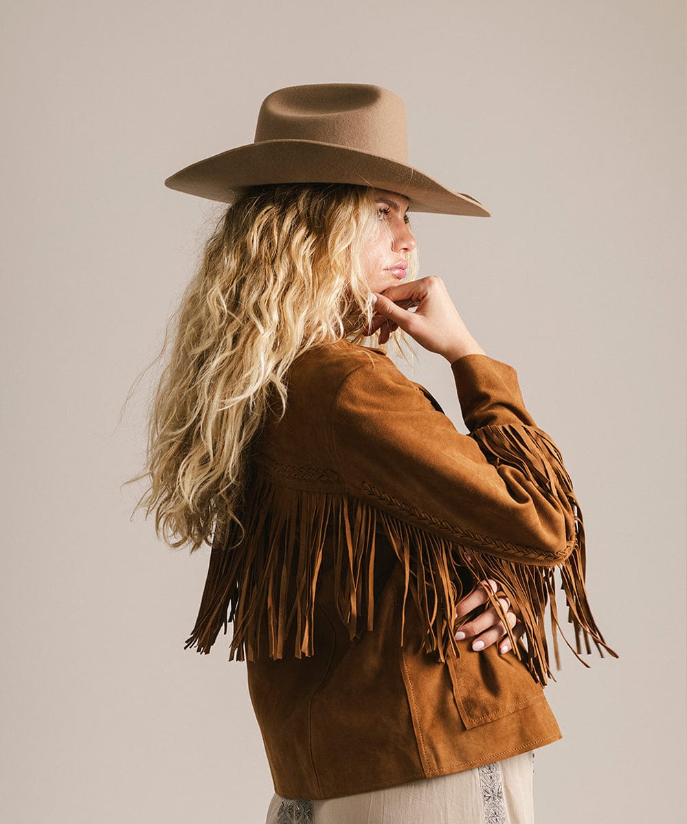 GIGI PIP Teddy Cattleman cowboy hat made of felt, featuring a classic Western style with a wide brim and decorative band.