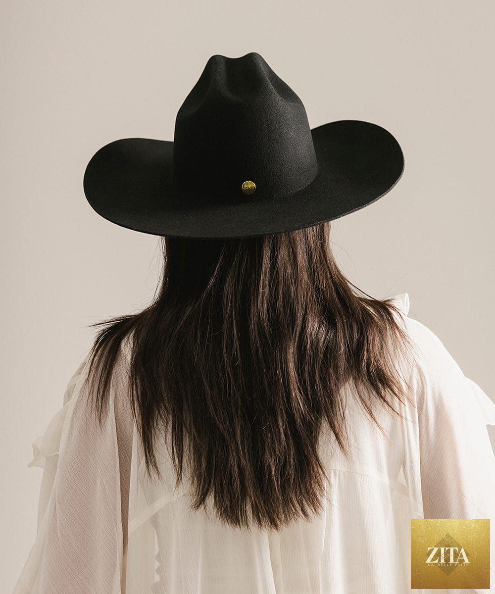 GIGI PIP Teddy Cattleman cowboy hat made of felt, featuring a wide brim and classic Western style.