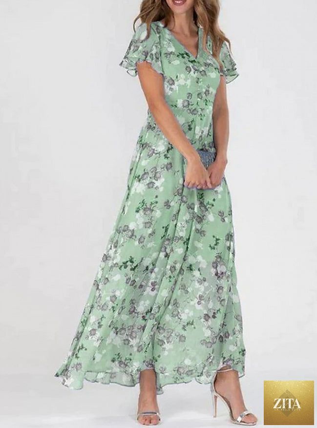 Plus-size solid color midi dress by Zita La Belle Elite, casualwear, in four colors, featuring a comfortable, flowing fit for all sizes.
