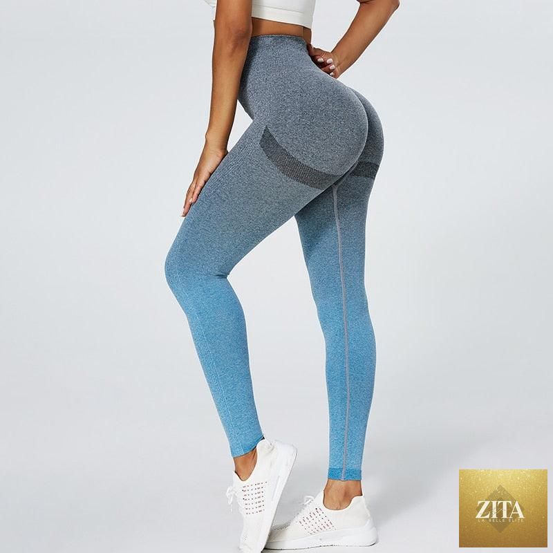 Stevvex women's gym leggings for workout, jogging, yoga, with tummy control, stretch fabric, and anti-cellulite design.