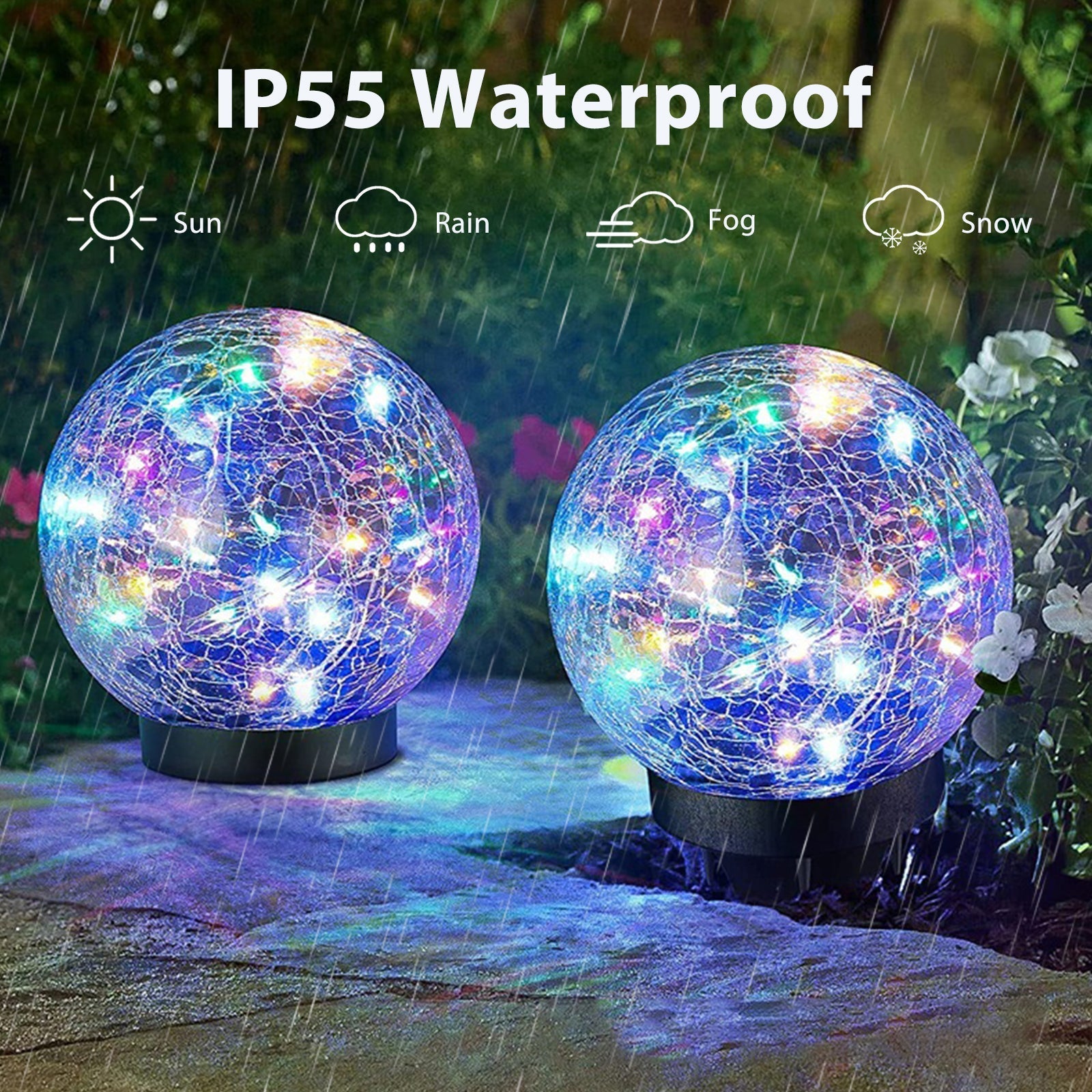 Outdoor Solar Crack Bottle 20 Light Waterproof Decoration Light Pink Iolaus