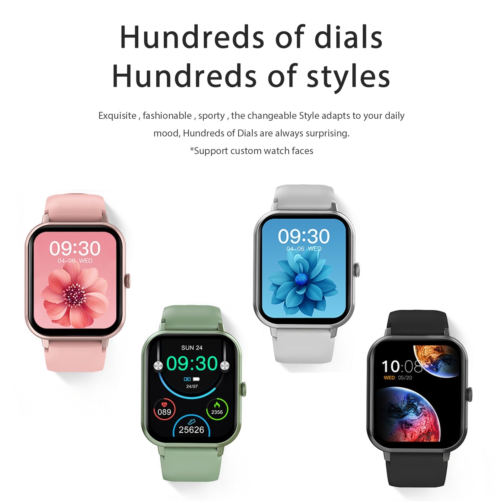 Smart Watch 1.83" IP67 Waterproof Fitness Tracker with Heart Pink Iolaus