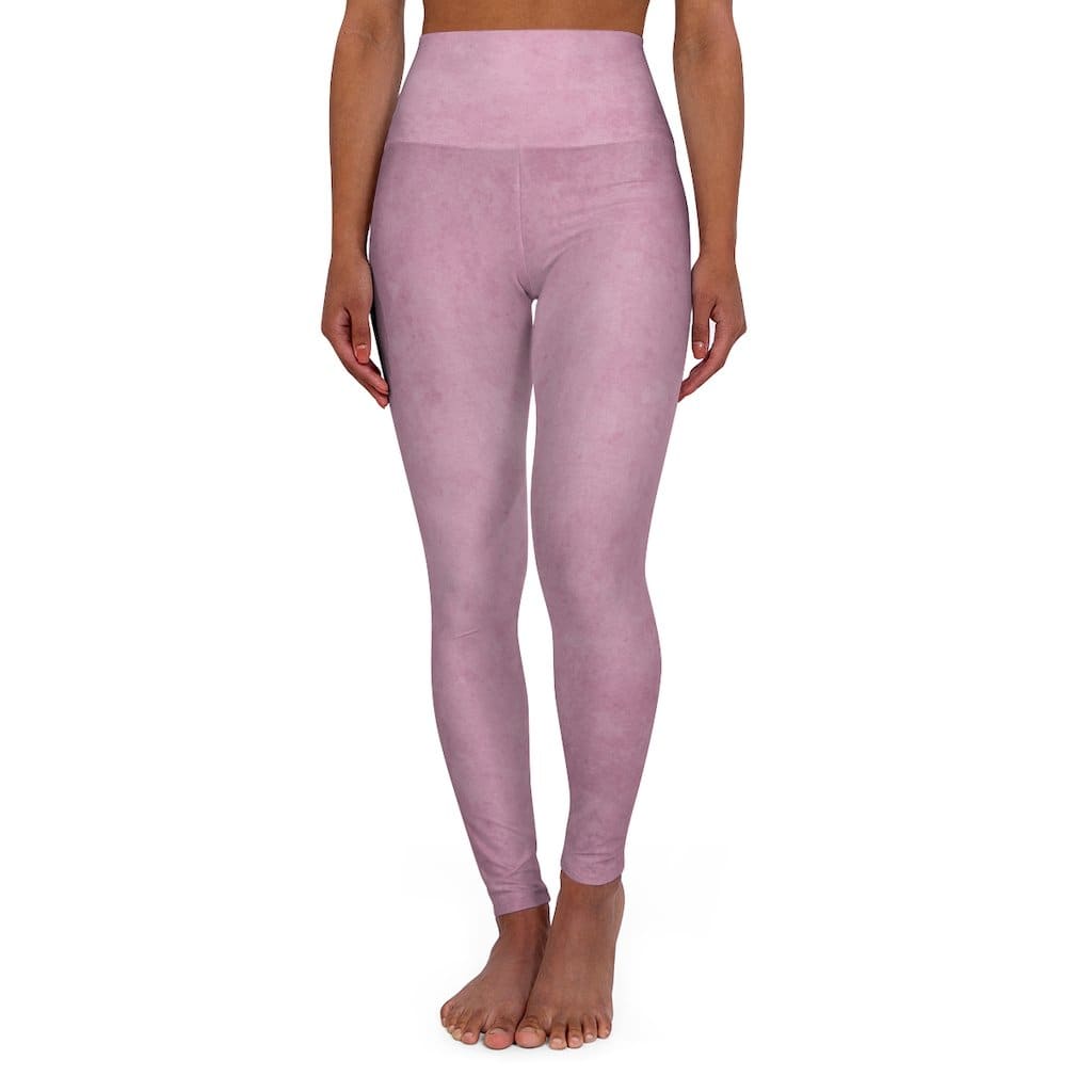 High-waist Fitness Legging Yoga Pants - Pink Grey Coco