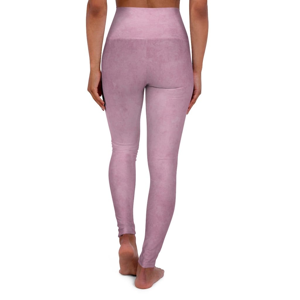 High-waist Fitness Legging Yoga Pants - Pink Grey Coco
