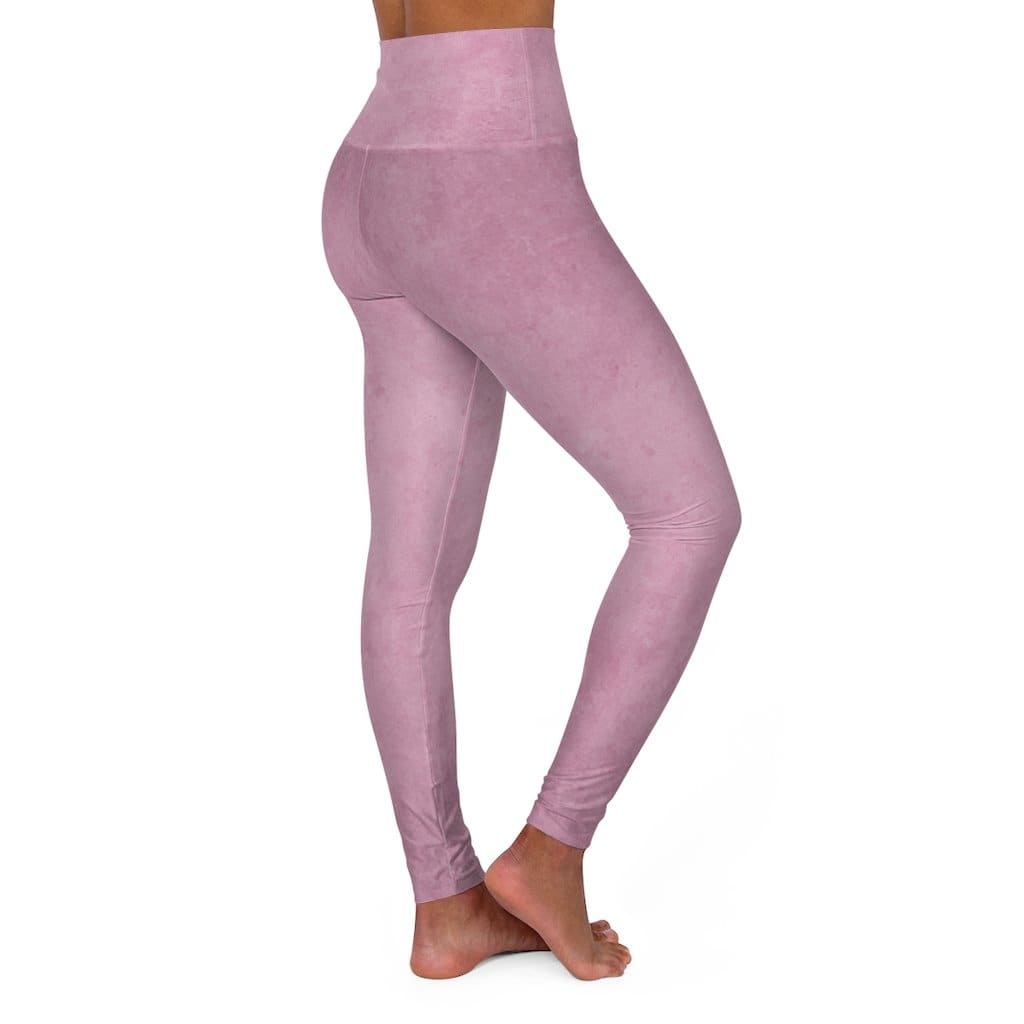 High-waist Fitness Legging Yoga Pants - Pink Grey Coco