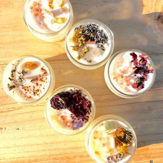 Space Clearing Candle/ Intention candle / organic White Smokey