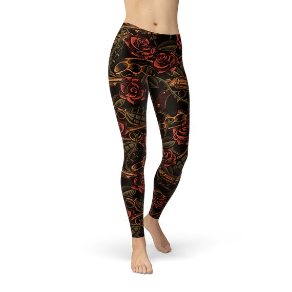 Womens Badass Leggings Maroon Sooty