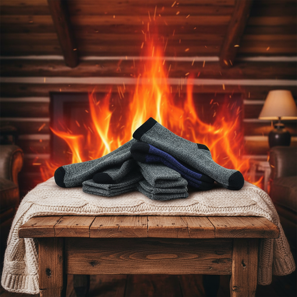 Thermal Heated Socks Premium 6-Pack Winter Collection (Men's 10-13)