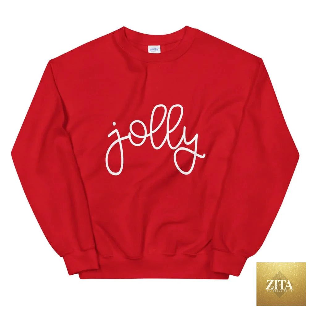 Adorb Custom Tees Jolly Sweatshirt featuring a colorful, playful design, soft fabric, and comfortable fit for casual wear.