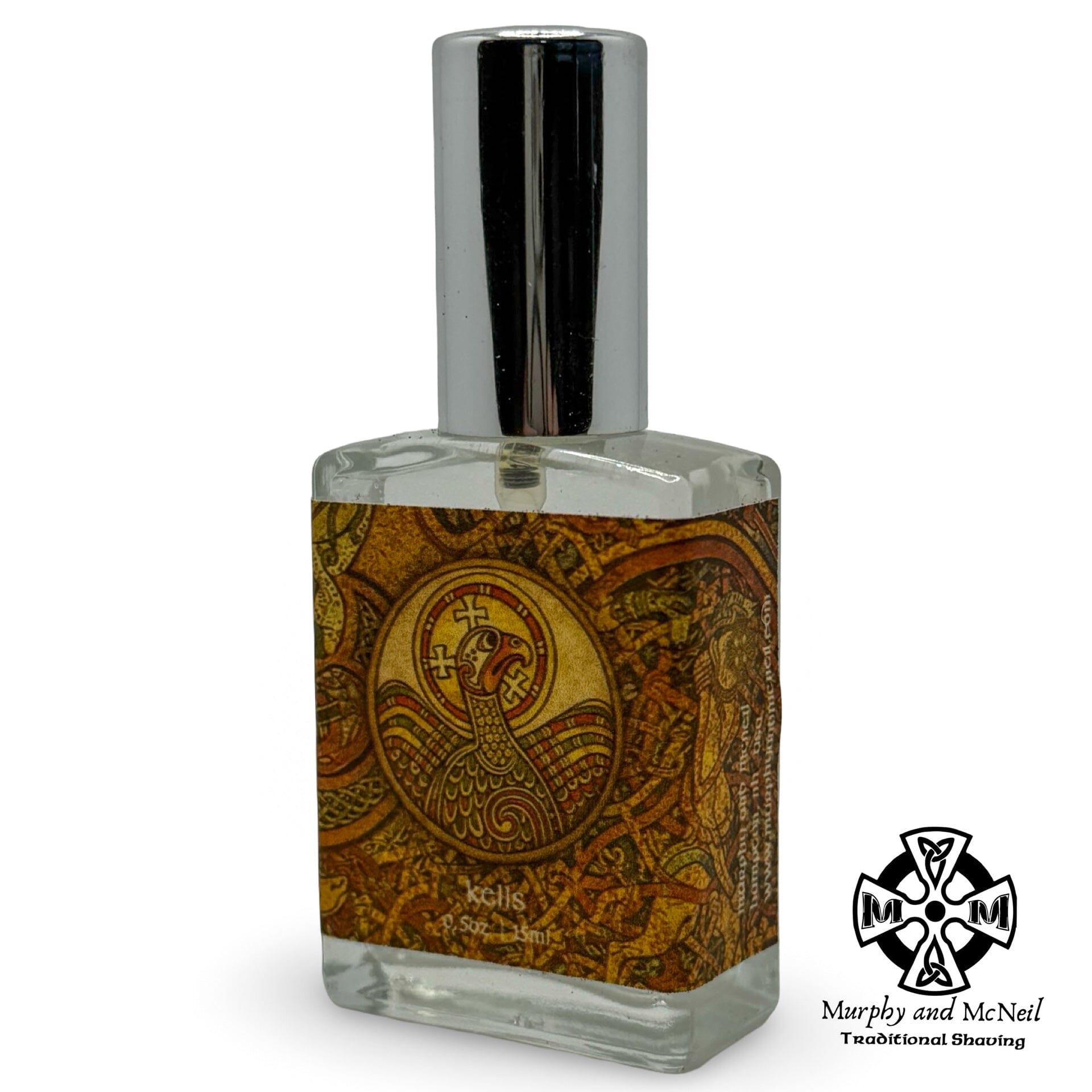 Kells Eau de Parfum by Murphy and McNeil, featuring a sleek perfume bottle and elegant packaging design.