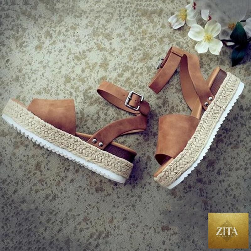 Stevvex women's leopard high heel sandals with thick platform, adjustable strap, belt buckle, perfect for summer wear.