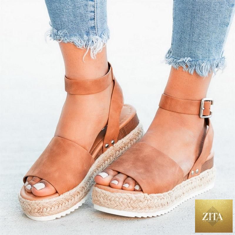 Stevvex ladies leopard high heels sandals with thick platform, adjustable strap, belt buckle, perfect for summer casual wear.