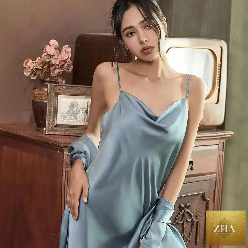 Red soft short sleepwear for women by Stevvex, trendy V-neck bathrobe with comfortable fit, ideal for bridesmaids or parties.