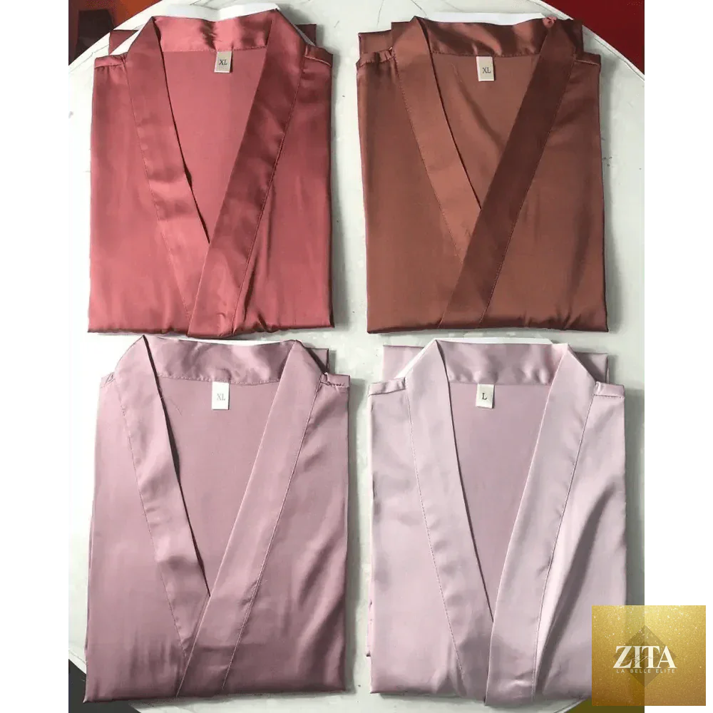 Ladies red soft short sleepwear by Stevvex, trendy women's V-neck bathrobe perfect for bridesmaids, brides, and relaxing at home.