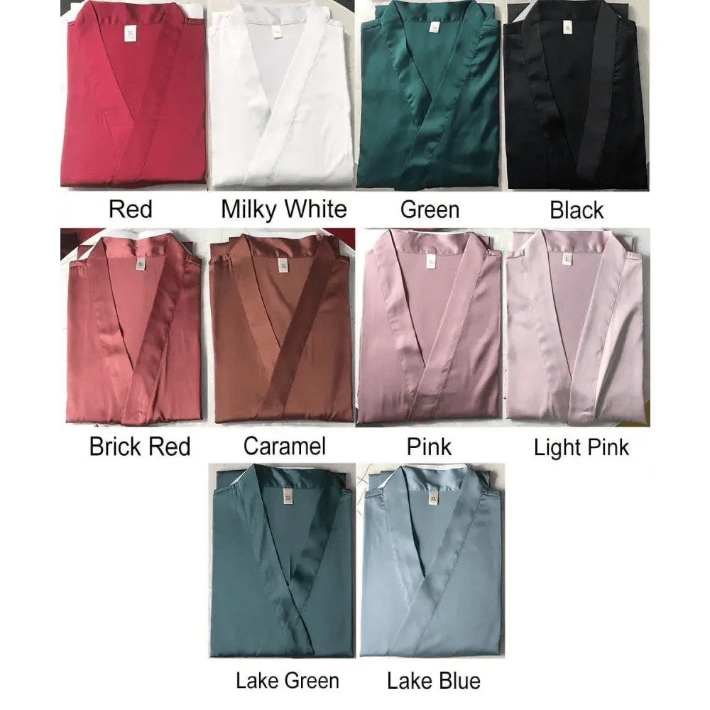Red soft short sleepwear for women by Stevvex, trendy V-neck bathrobe with comfortable fit, ideal for bridesmaids and parties.