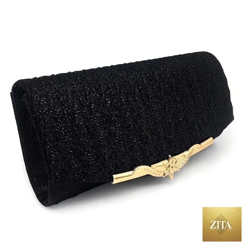 Elegant genuine leather evening party bag by Stevvex with glitter finish, perfect for weddings and special occasions.