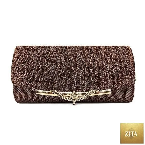 Elegant Stevvex genuine leather evening clutch bag with glitter finish, perfect for parties, weddings, and special occasions.