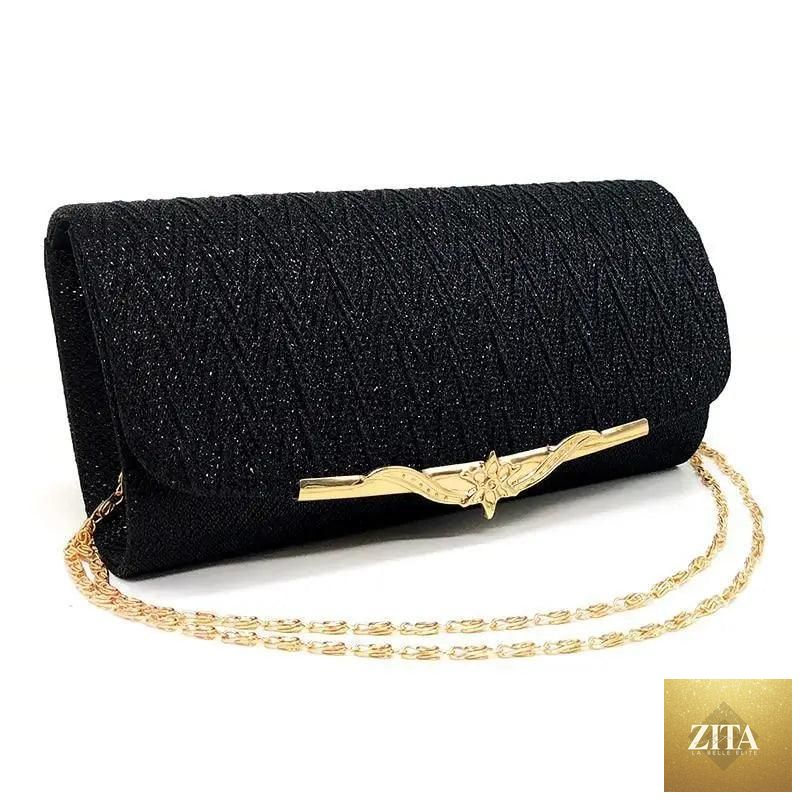 Elegant genuine leather evening party bag by Stevvex with glitter finish, perfect for weddings, banquets, and special occasions.