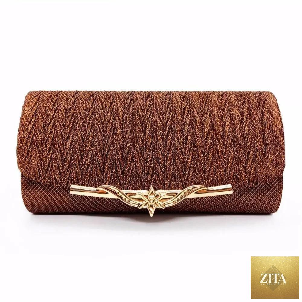 Elegant genuine leather evening party clutch by Stevvex featuring glitter accents, perfect for weddings and formal events.