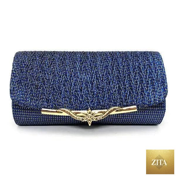 Elegant genuine leather Stevvex women's evening party clutch with glitter detail, perfect for weddings, banquets, and special events.