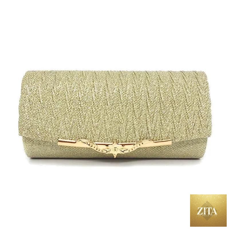 Elegant genuine leather evening party clutch by Stevvex with glitter detail, perfect for weddings, banquets, and special occasions.