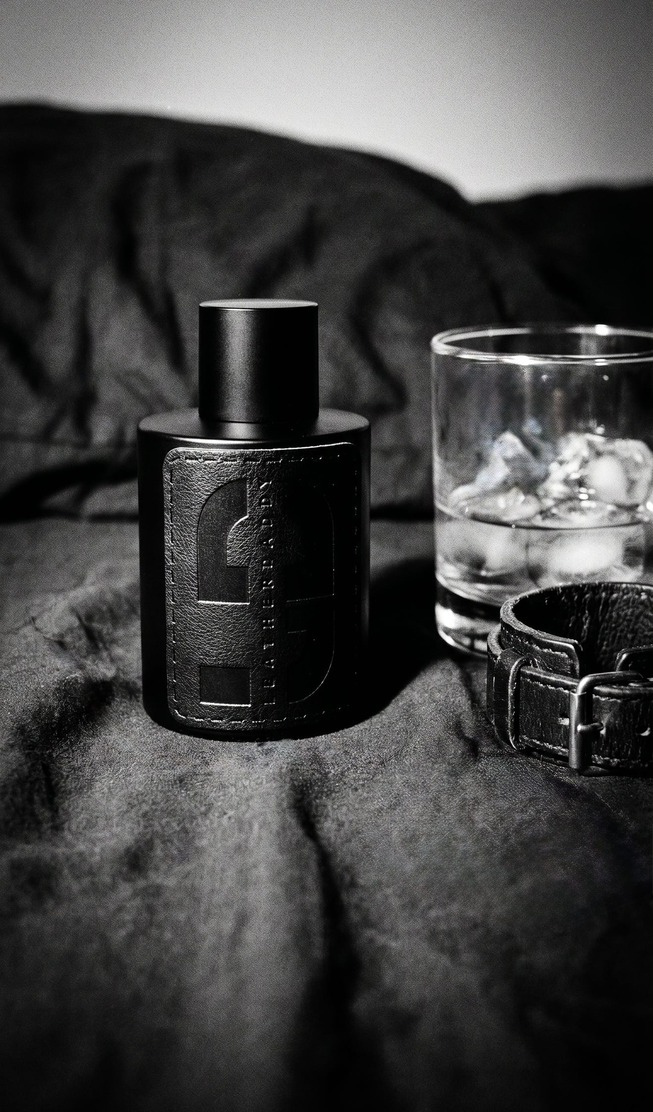 LeatherDaddy Skin Co. Eau de Parfum cologne bottle for men, 50ml, featuring a sleek leather-inspired design.