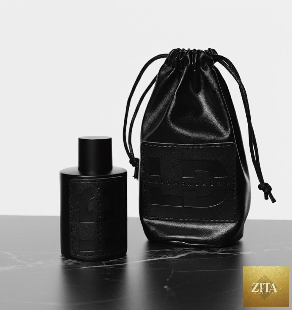 LeatherDaddy Skin Co. signature cologne bottle with sleek packaging, 50ml Eau de Parfum, featuring leather-inspired scent design.