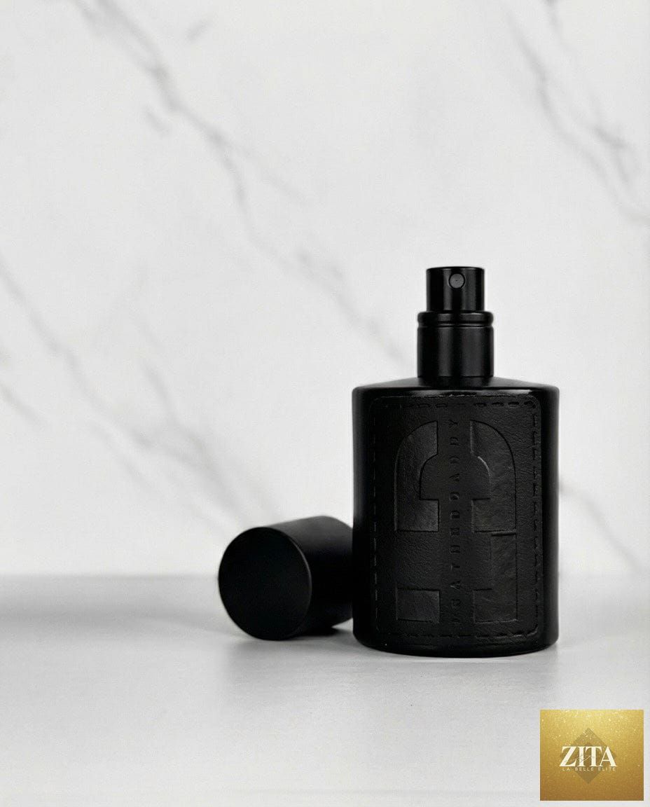LeatherDaddy Skin Co. LeatherDaddy Signature Cologne bottle with branding and 50ml size, showcasing sleek glass packaging.