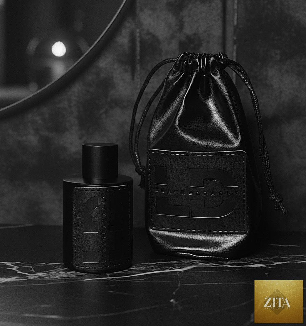 LeatherDaddy Skin Co. Signature Cologne in a 50ml bottle, showcasing the elegant glass design and LeatherDaddy branding.