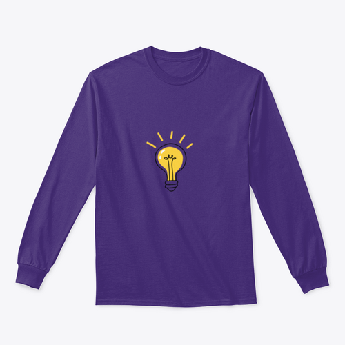 Bulb Hand Written T-Shirt Design Inspiration Concept Design for Turquoise Theseus