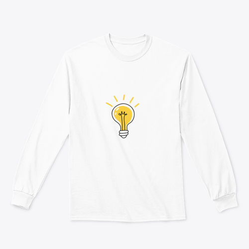 Bulb Hand Written T-Shirt Design Inspiration Concept Design for Turquoise Theseus