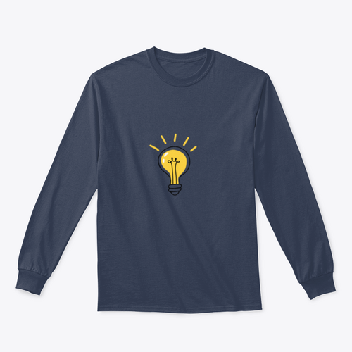 Bulb Hand Written T-Shirt Design Inspiration Concept Design for Turquoise Theseus
