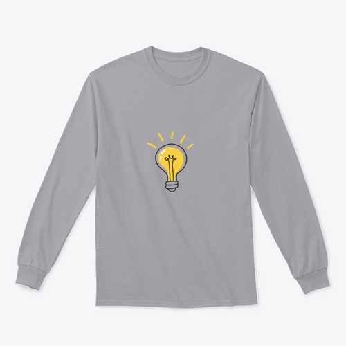 Bulb Hand Written T-Shirt Design Inspiration Concept Design for Turquoise Theseus