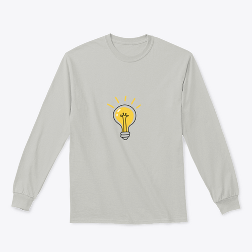Bulb Hand Written T-Shirt Design Inspiration Concept Design for Turquoise Theseus