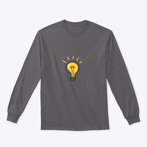 Bulb Hand Written T-Shirt Design Inspiration Concept Design for Turquoise Theseus