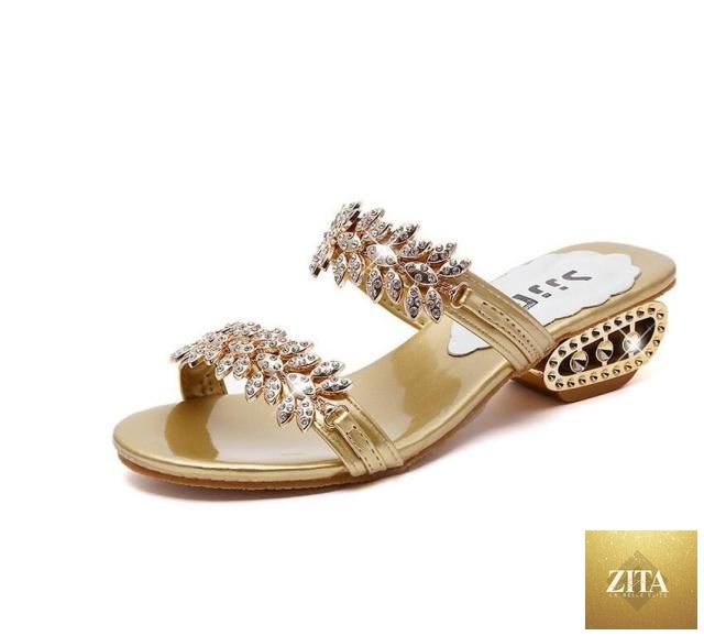 Luxury black shiny summer flat sandals for women with rhinestones, square toe, elastic slingback, perfect for beach and casual wear.