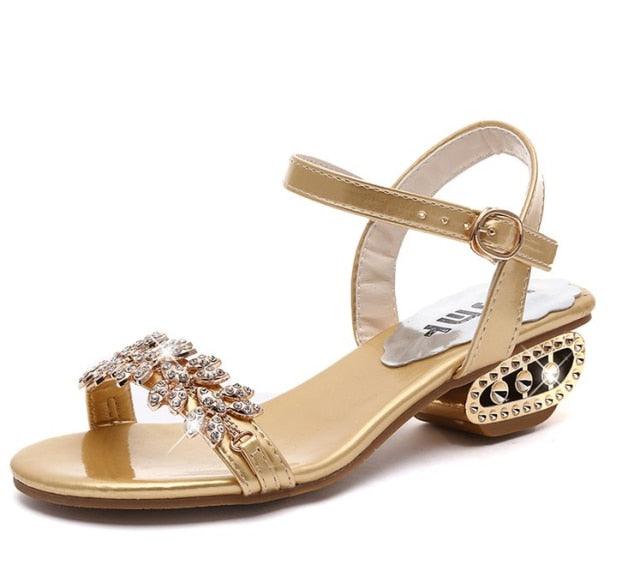 Luxury black shiny women’s summer beach sandals with rhinestones, square toe, elastic slingback, and flat casual style by Stevvex.
