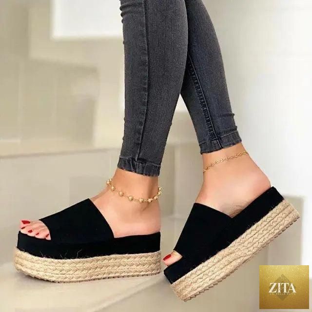 Elegant black women's summer sandals with high heels, comfortable design, stylish for warm weather by Stevvex.