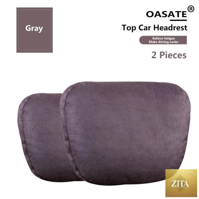 Stevvex luxury car neck pillow with soft, adjustable support for head and neck, designed for comfortable travel and seat support.