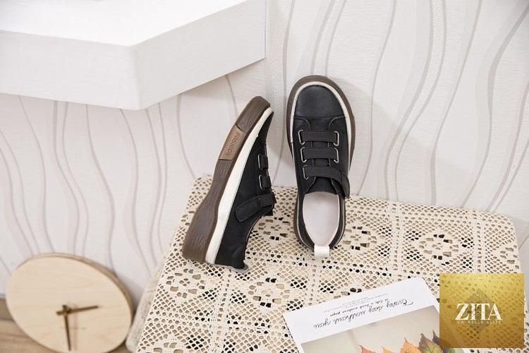 Stevvex luxury leather women's sneakers, casual flat shoes with soft, comfortable genuine leather, perfect for spring walking and style.