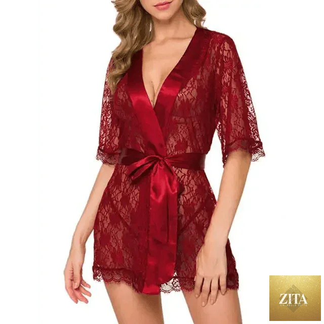 Stevvex luxury lightweight women's nightwear short bathrobe with elegant design and gorgeous style, perfect for sleepwear.