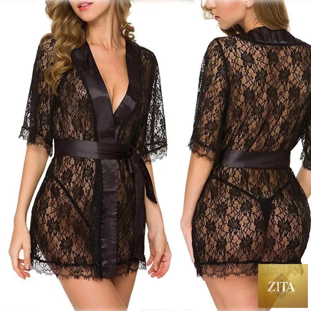 Stevvex luxury lightweight women's short nightwear bathrobe with elegant design, perfect for sleep or lounging.
