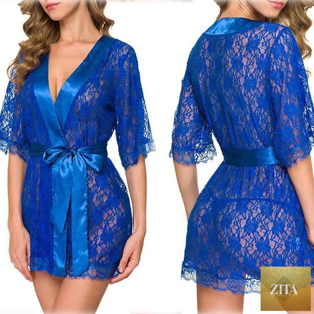 Elegant short luxury women’s nightwear bathrobe by Stevvex, lightweight and stylish sleepwear with a gorgeous design.