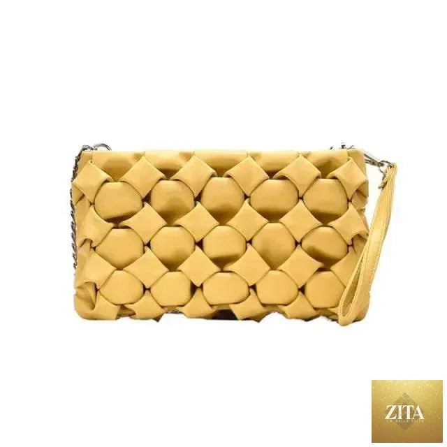 Elegant genuine leather Stevvex handbag with metal chain strap, suitable for women and girls, featuring a stylish clutch and shoulder bag design.