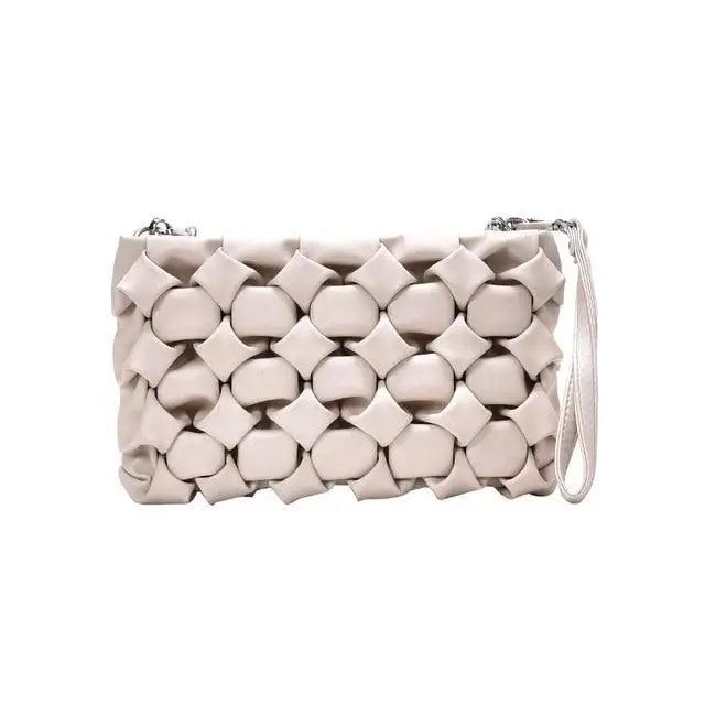 Stevvex luxury leather crossbody bag with metal chain, suitable for women and girls, stylish clutch and shoulder purse for women.