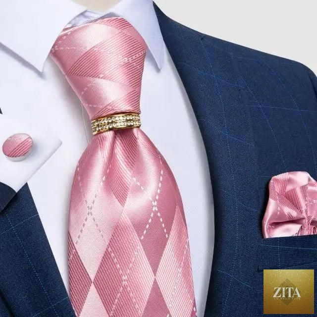 Luxury Stevvex men's floral silk tie and cufflink set for wedding and formal occasions, featuring solid color and high-quality craftsmanship.